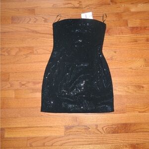 Forever 21 Black Sequin Tube Dress